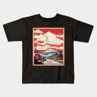 Niigata Japan Travel Vintage Tourism Poster Kids T-Shirt